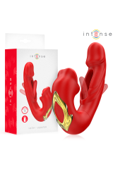 INTENSE - NATHY DOPPIO VIBRATORE CON BOCCA STIMOLANTE MULTIFUNZIONE ROSSO