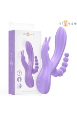 INTENSE - MIKO TRIPLO VIBRATORE CONIGLIO & STIMOLATORE & ANALE 7 VIBRAZIONI VIOLA