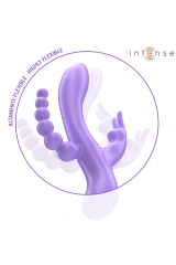 INTENSE - MIKO TRIPLO VIBRATORE CONIGLIO & STIMOLATORE & ANALE 7 VIBRAZIONI VIOLA
