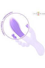 INTENSE - MIKO TRIPLO VIBRATORE CONIGLIO & STIMOLATORE & ANALE 7 VIBRAZIONI VIOLA