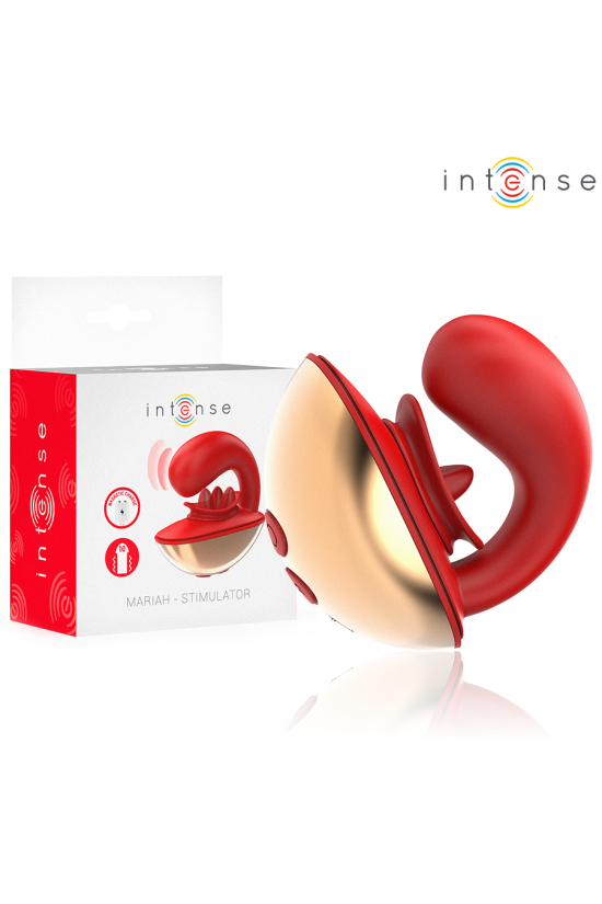 INTENSE - VIBRATORE E STIMOLATORE MARIAH A FORMA DI U 10 VIBRAZIONI ROSSO