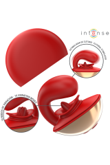 INTENSE - VIBRATORE E STIMOLATORE MARIAH A FORMA DI U 10 VIBRAZIONI ROSSO