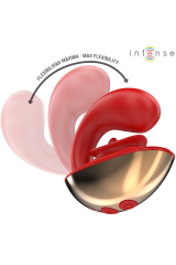 INTENSE - VIBRATORE E STIMOLATORE MARIAH A FORMA DI U 10 VIBRAZIONI ROSSO