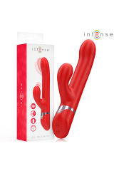 INTENSE - LELE VIBRATORE MULTIFUNZIONE ROTANTE E OSCILLANTE E STIMOLANTE ROSSO