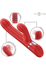 INTENSE - LELE VIBRATORE MULTIFUNZIONE ROTANTE E OSCILLANTE E STIMOLANTE ROSSO