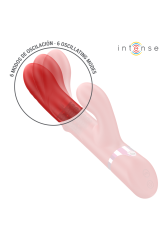 INTENSE - LELE VIBRATORE MULTIFUNZIONE ROTANTE E OSCILLANTE E STIMOLANTE ROSSO