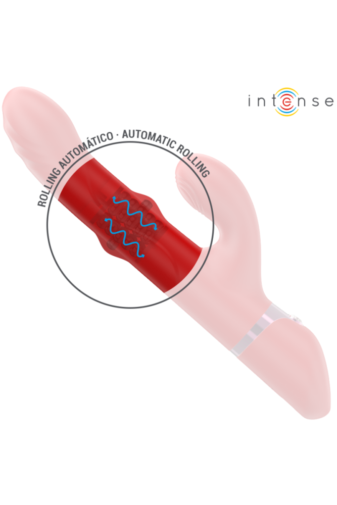 INTENSE - LELE VIBRATORE MULTIFUNZIONE ROTANTE E OSCILLANTE E STIMOLANTE ROSSO