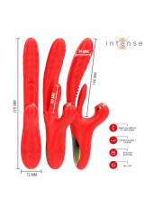 INTENSE - KAROL VIBRATORE MULTIFUNZIONE SPINTA E STIMOLAZIONE E ONDE STIMOLANTI ROSSO
