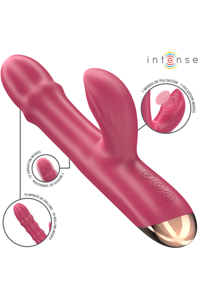 INTENSE - CHLOE VIBRATORE MULTIFUNZIONE 3 IN 1 ROSSO