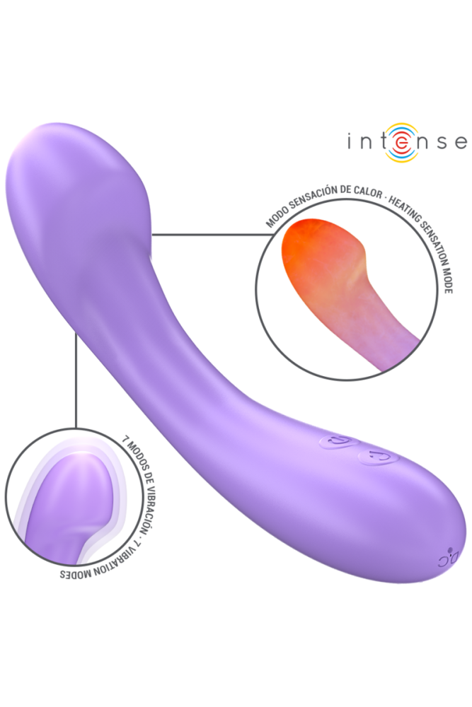 INTENSE - VIBRATORE BECKY 19 CM RISCALDABILE 7 VIBRAZIONI VIOLA