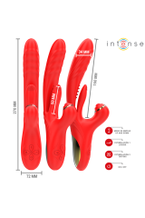 INTENSE - VIBRATORE MULTIFUNZIONE ROSALIA 3 IN 1 ROSSO