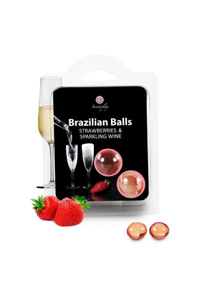 SECRETPLAY - SET DI PALLINE BRASILIANE FRAGOLA E CHAMPAGNE