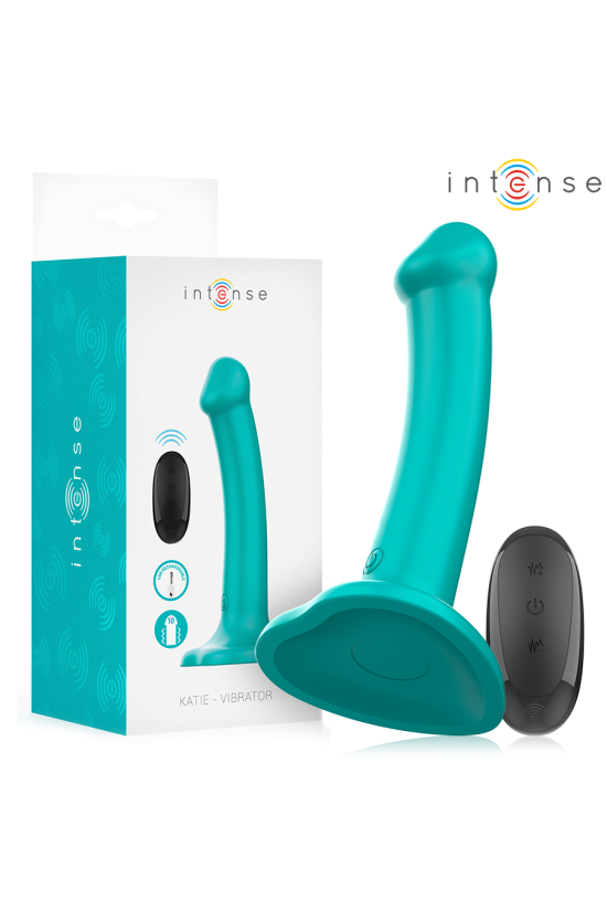 INTENSE - KATIE VIBRATORE CON VENTOSA 10 VIBRAZIONI TELECOMANDO BLU