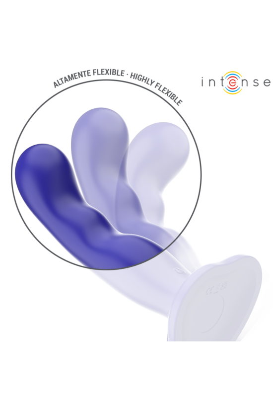 INTENSE - VIBRATORE SHORTY CON VENTOSA TELECOMANDO BLU