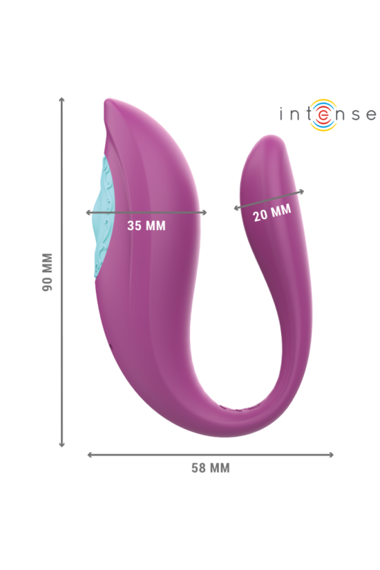 INTENSE - ANNIE VIBRATORE E STIMOLATORE A FORMA DI U TELECOMANDO VIOLA