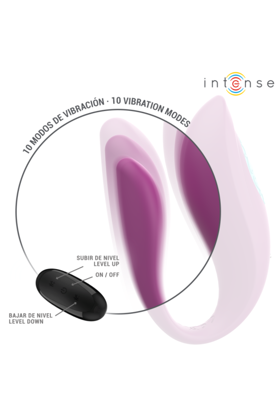 INTENSE - ANNIE VIBRATORE E STIMOLATORE A FORMA DI U TELECOMANDO VIOLA