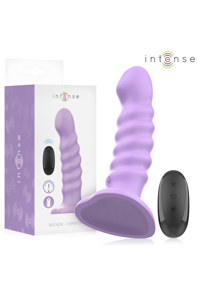 INTENSE - BRENDA VIBRATORE TAGLIA M DESIGN A SPIRALE 10 VIBRAZIONI TELECOMANDO VIOLA