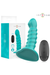 INTENSE - VIBRATORE BUFFY TAGLIA S DESIGN A SPIRALE 10 VIBRAZIONI TELECOMANDO BLU