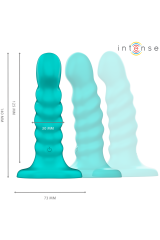 INTENSE - VIBRATORE BUFFY TAGLIA S DESIGN A SPIRALE 10 VIBRAZIONI TELECOMANDO BLU