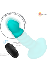 INTENSE - VIBRATORE BUFFY TAGLIA S DESIGN A SPIRALE 10 VIBRAZIONI TELECOMANDO BLU