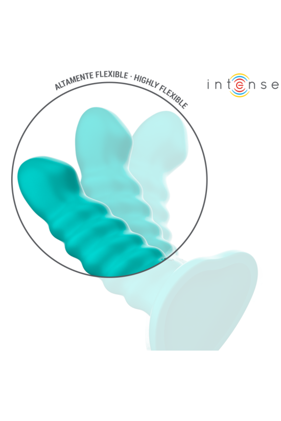 INTENSE - VIBRATORE BUFFY TAGLIA S DESIGN A SPIRALE 10 VIBRAZIONI TELECOMANDO BLU