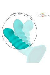 INTENSE - VIBRATORE BUFFY TAGLIA S DESIGN A SPIRALE 10 VIBRAZIONI TELECOMANDO BLU