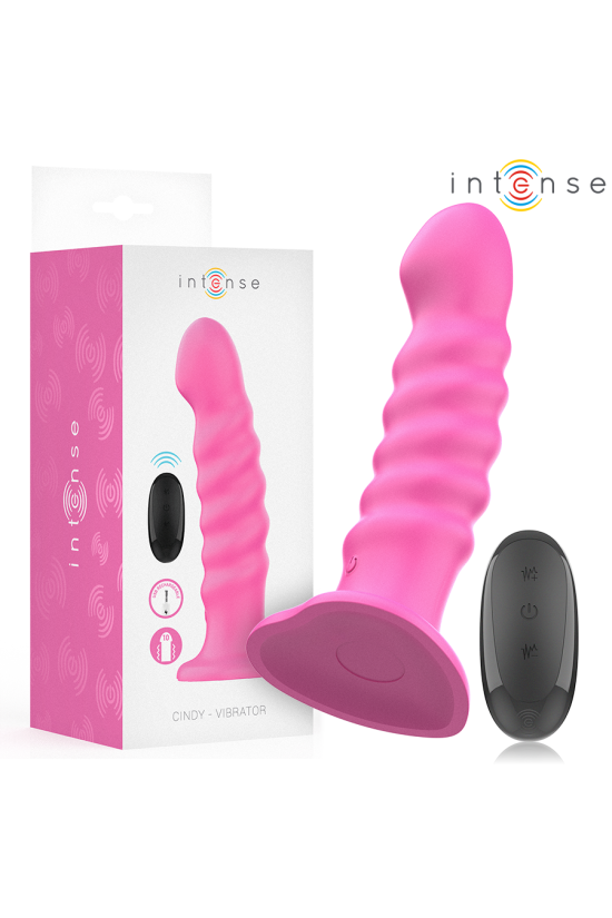 INTENSE - VIBRATORE CINDY TAGLIA L DESIGN A SPIRALE 10 VIBRAZIONI ROSA TELECOMANDO