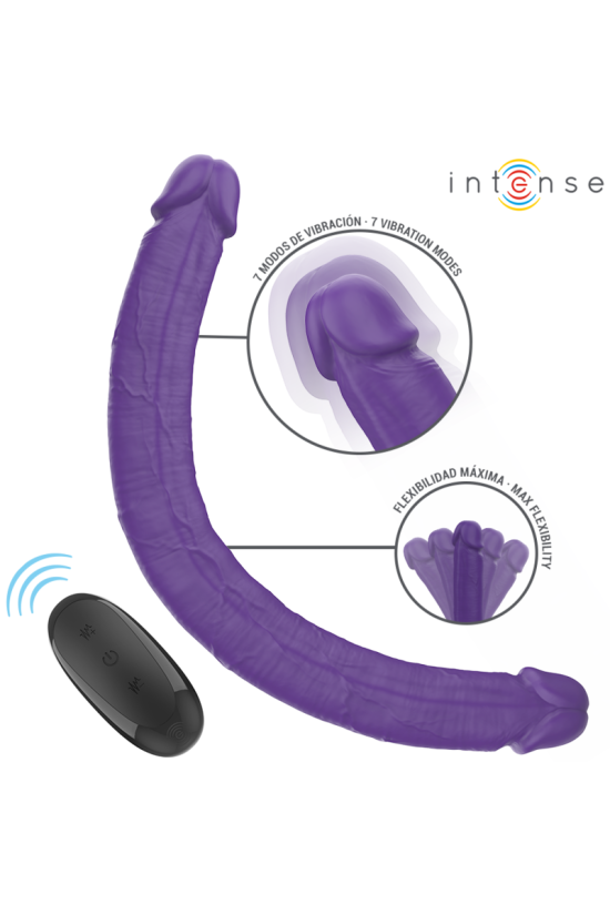 INTENSE - GUNTER DILDO DOPPIO VIBRATORE 40 CM VIOLA TELECOMANDO