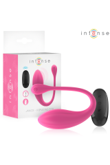 INTENSE - JANICE U VIBRATORE DOPPIA STIMOLAZIONE 10 VIBRAZIONI ROSA TELECOMANDO