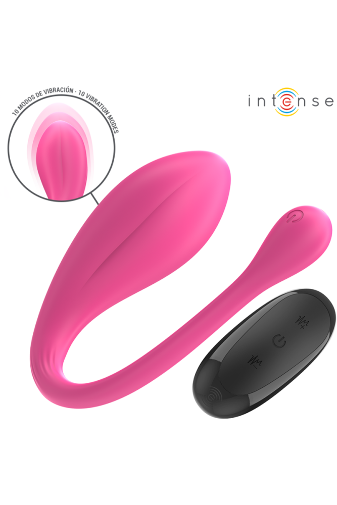 INTENSE - JANICE U VIBRATORE DOPPIA STIMOLAZIONE 10 VIBRAZIONI ROSA TELECOMANDO