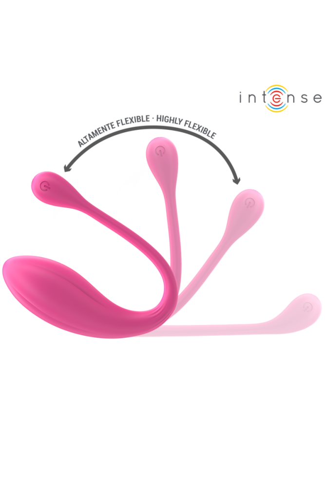 INTENSE - JANICE U VIBRATORE DOPPIA STIMOLAZIONE 10 VIBRAZIONI ROSA TELECOMANDO