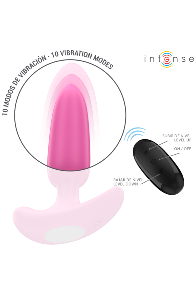 INTENSE - ROSS ANAL PLUG 10 VIBRAZIONI ROSA TELECOMANDO