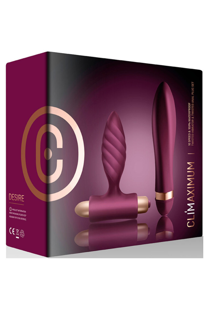CLIMAXIMUM - DESIRE KIT VIBRATORE TWISTED + PLUG ANALE