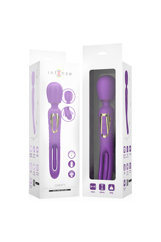 INTENSE - BACCHETTA VIBRANTE CHRISTY CON LINGUA MOBILE
