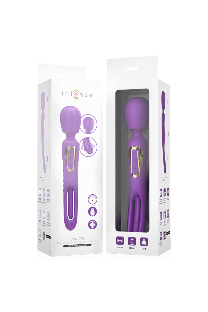 INTENSE - BACCHETTA VIBRANTE CHRISTY CON LINGUA MOBILE