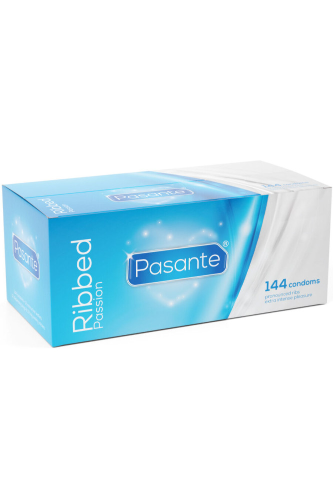 PASANTE - PRESERVATIVI RIBBED PASSION SCATOLA 144 UNITÀ