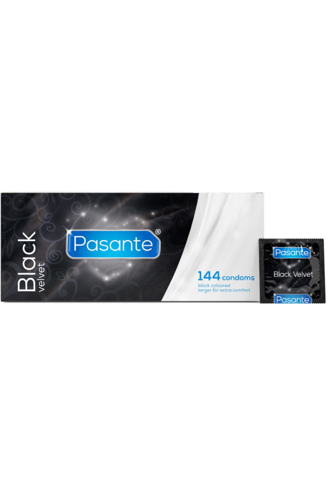 PASANTE - PRESERVATIVI IN VELLUTO NERO SCATOLA DA 144 UNITÀ