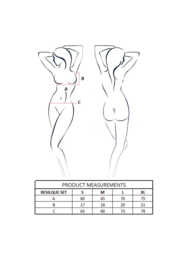 PASSION - RESILQUE REGGISENO + PERIZOMA BIANCO L/XL