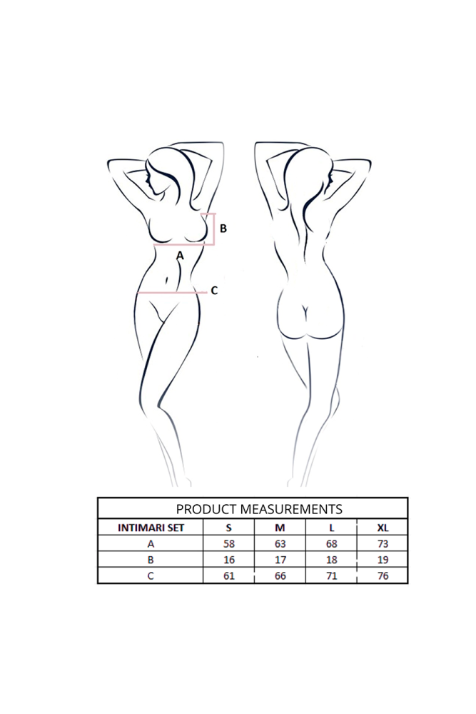 PASSION - INTIMARI REGGISENO + SLIP ROSA S/M
