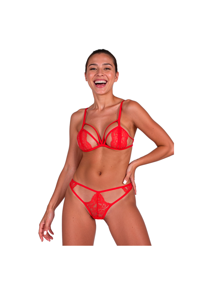 PASSION - ANUVERA REGGISENO + PERIZOMA FIRE BRICK L/XL