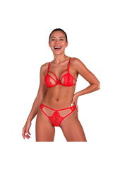 PASSION - ANUVERA REGGISENO + PERIZOMA FIRE BRICK L/XL