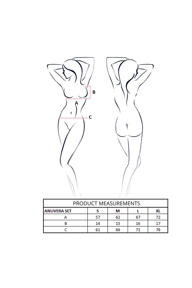 PASSION - ANUVERA REGGISENO + PERIZOMA NERO S/M