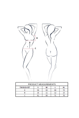 PASSION - TIVOLEA REGGISENO + PERIZOMA NERO L/XL