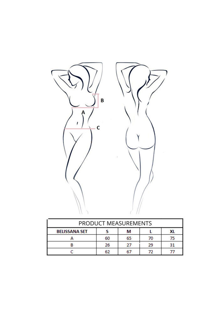 PASSION - BELISSANA REGGISENO + PERIZOMA BORDEAUX S/M