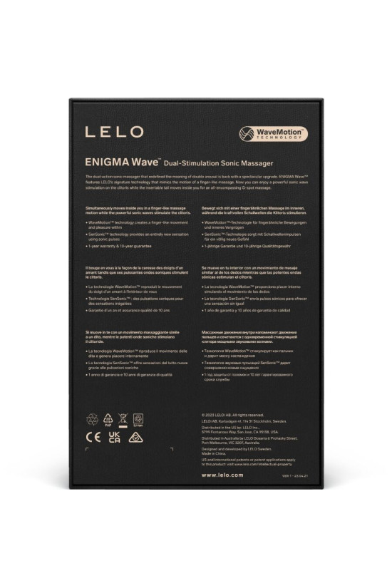 LELO - ENIGMA WAVE MASSAGGIATORE A TRIPLA VIBRAZIONE CYBER PURPLE