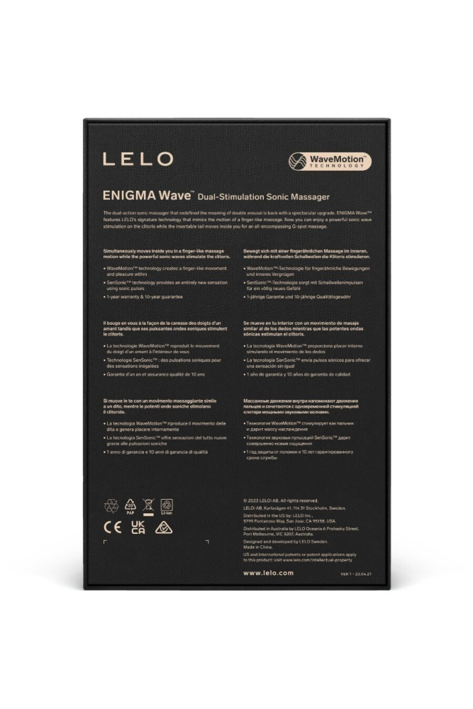 LELO - ENIGMA WAVE MASSAGGIATORE A TRIPLA VIBRAZIONE CYBER PURPLE