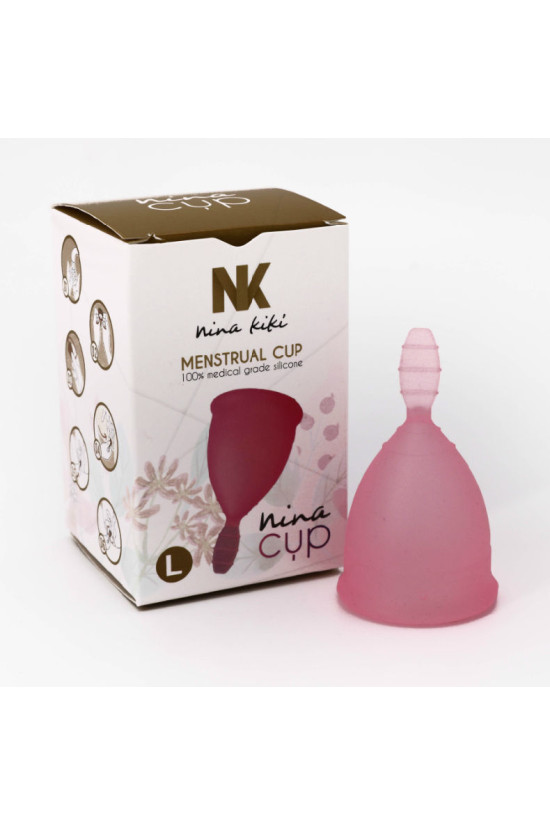 NINA KIKÍ - COPPA MESTRUALE ROSA TAGLIA L 6 + 1 IN OMAGGIO