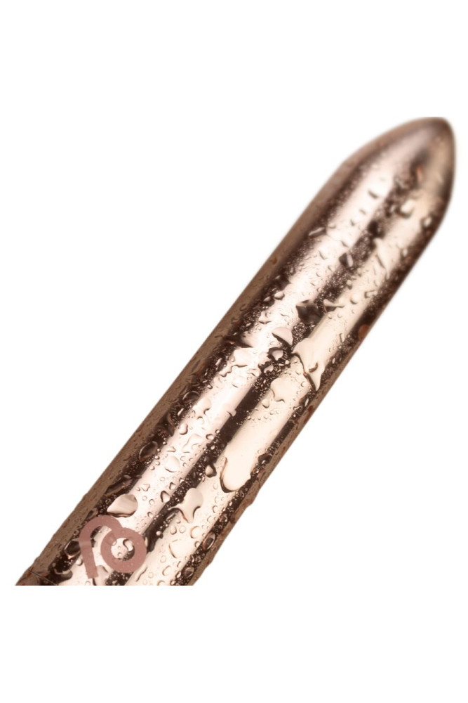 ROCKS-OFF - PROIETTILE VIBRANTE RICARICABILE ROSA DORATA