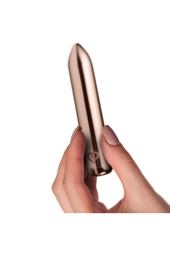 ROCKS-OFF - PROIETTILE VIBRANTE RICARICABILE ROSA DORATA