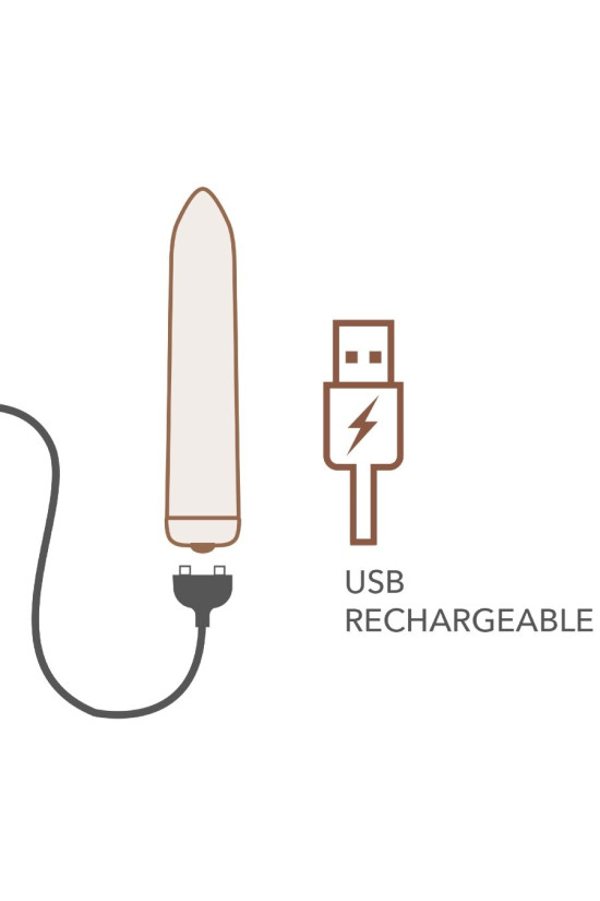 ROCKS-OFF - PROIETTILE VIBRANTE RICARICABILE ROSA DORATA